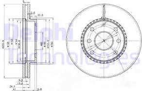 Delphi BG3790 - Тормозной диск autospares.lv