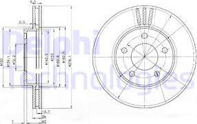 Delphi BG3792 - Тормозной диск autospares.lv