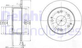 Delphi BG3745 - Тормозной диск autospares.lv