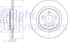 Delphi BG3741 - Тормозной диск autospares.lv