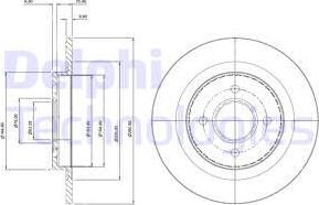 Delphi BG3743 - Тормозной диск autospares.lv