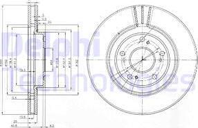 Delphi BG3747 - Тормозной диск autospares.lv