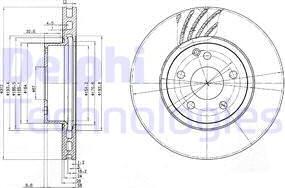 Delphi BG3756 - Тормозной диск autospares.lv