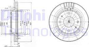Delphi BG3750 - Тормозной диск autospares.lv