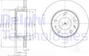 Delphi BG3751 - Тормозной диск autospares.lv