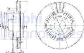 Delphi BG3768C - Тормозной диск autospares.lv