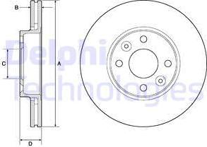 Delphi BG3762C - Тормозной диск autospares.lv