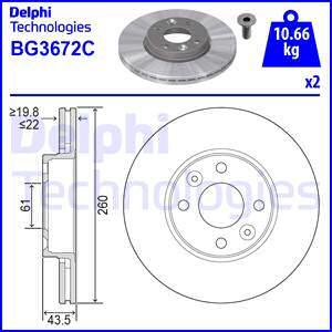 Delphi BG3762 - Тормозной диск autospares.lv