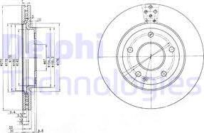 Delphi BG3709 - Тормозной диск autospares.lv