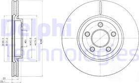 Delphi BG3704 - Тормозной диск autospares.lv