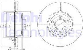 Delphi BG3719 - Тормозной диск autospares.lv