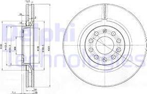 Delphi BG3714 - Тормозной диск autospares.lv