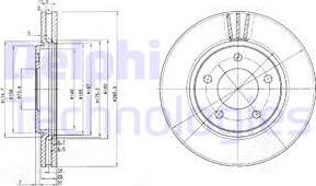 Delphi BG3715 - Тормозной диск autospares.lv
