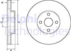 Delphi BG3780 - Тормозной диск autospares.lv