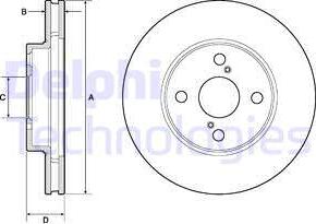 Delphi BG3734C-18B1 - Тормозной диск autospares.lv