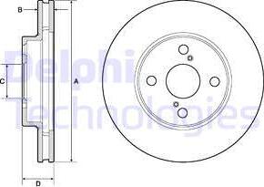 Delphi BG3734 - Тормозной диск autospares.lv