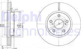 Delphi BG3735 - Тормозной диск autospares.lv