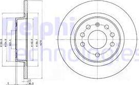 Delphi BG3731C - Тормозной диск autospares.lv