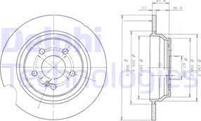 Delphi BG3725 - Тормозной диск autospares.lv