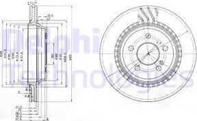 Delphi BG3726 - Тормозной диск autospares.lv