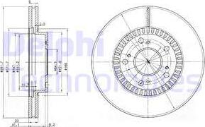 Delphi BG3720 - Тормозной диск autospares.lv