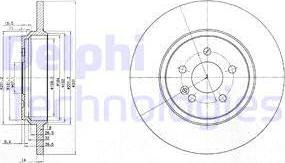 Delphi BG3728 - Тормозной диск autospares.lv