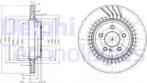 Delphi BG3727 - Тормозной диск autospares.lv