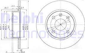 Delphi BG3771 - Тормозной диск autospares.lv