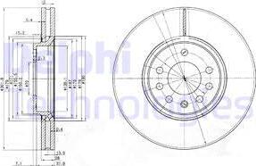 Delphi BG3772C - Тормозной диск autospares.lv