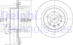 Delphi BG2986 - Тормозной диск autospares.lv