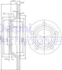 Delphi BG2987 - Тормозной диск autospares.lv