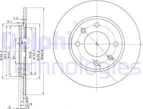 Delphi BG2445 - Тормозной диск autospares.lv