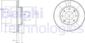 Delphi BG2451 - Тормозной диск autospares.lv