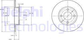 Delphi BG2458C - Тормозной диск autospares.lv