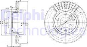 Delphi BG2460 - Тормозной диск autospares.lv