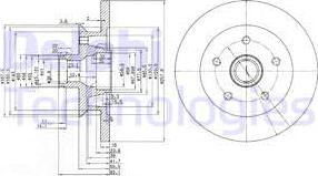 Delphi BG2468 - Тормозной диск autospares.lv