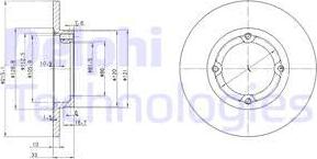 Delphi BG2400 - Тормозной диск autospares.lv