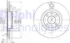 Delphi BG2407 - Тормозной диск autospares.lv