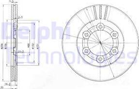 Delphi BG2416 - Тормозной диск autospares.lv
