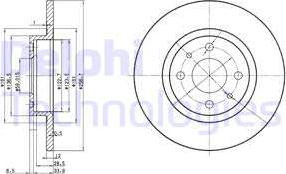 Delphi BG2411 - Тормозной диск autospares.lv