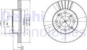 Delphi BG2488 - Тормозной диск autospares.lv