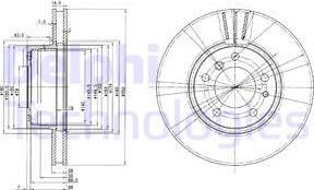 Delphi BG2434 - Тормозной диск autospares.lv