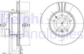 Delphi BG2433 - Тормозной диск autospares.lv
