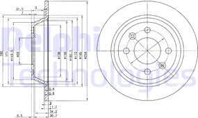Delphi BG2420 - Тормозной диск autospares.lv