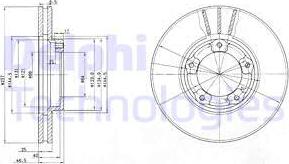 Delphi BG2423 - Тормозной диск autospares.lv