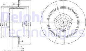 Delphi BG2594 - Тормозной диск autospares.lv