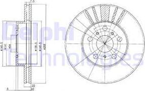 Delphi BG2596 - Тормозной диск autospares.lv