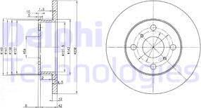 Delphi BG2597 - Тормозной диск autospares.lv