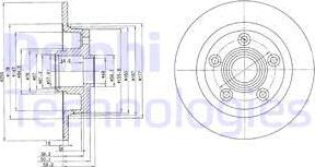 Delphi BG2549 - Тормозной диск autospares.lv