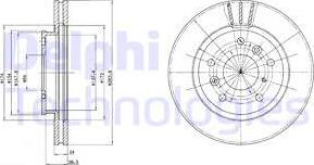 Delphi BG2547 - Тормозной диск autospares.lv